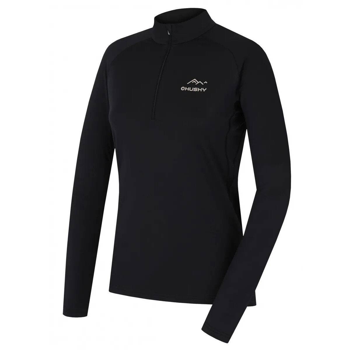 Dámské funkční triko Husky Tromi zip L Velikost: L / Barva: černá