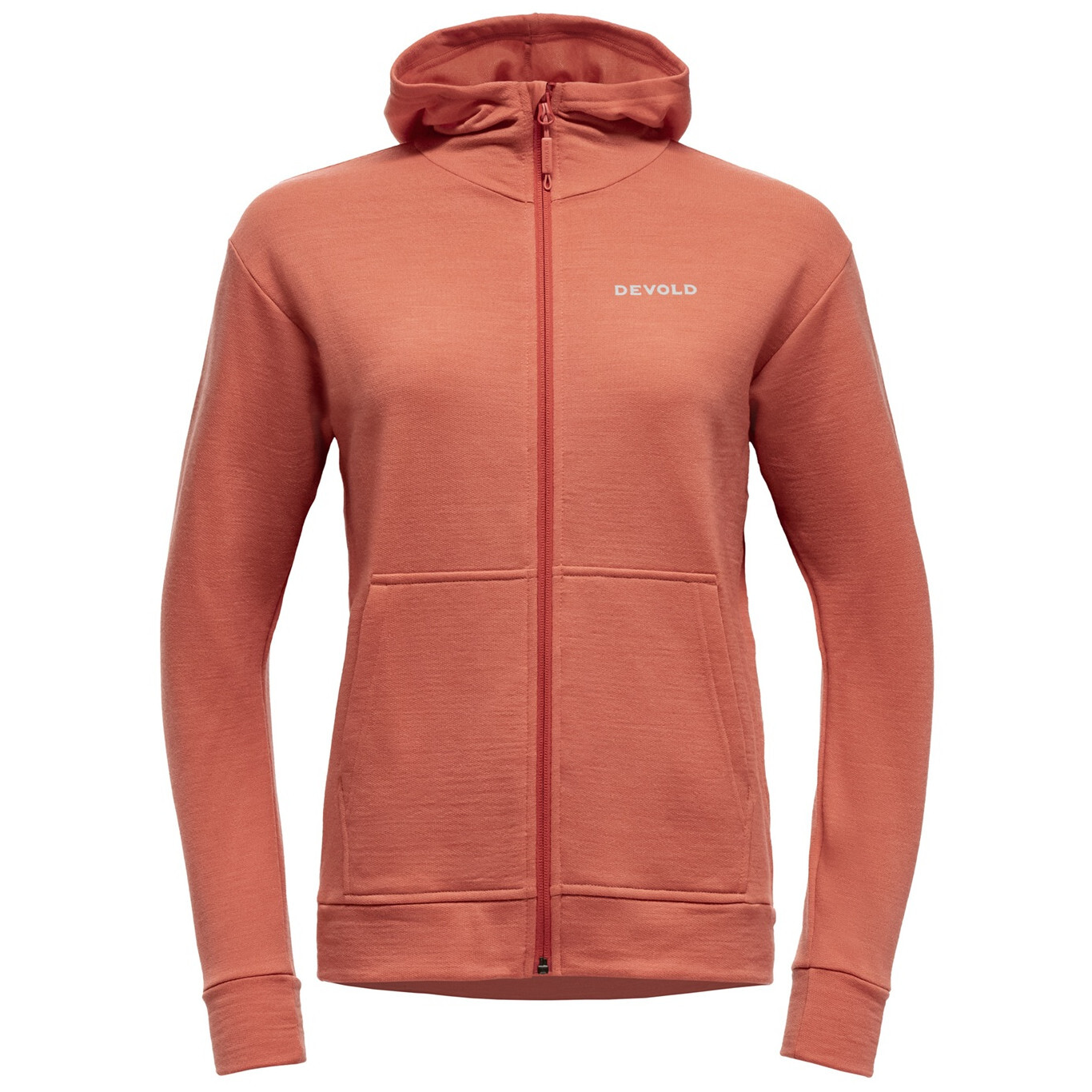 Dámská mikina Devold Everyday Zip Hoodie Wmn Velikost: L / Barva: oranžová