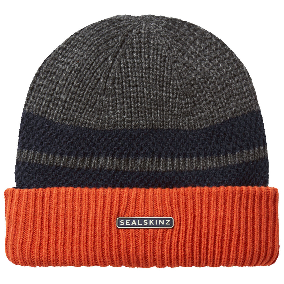 Nepromokavá čepice SealSkinz Bittering Velikost: L-XL / Barva: šedá/oranžová