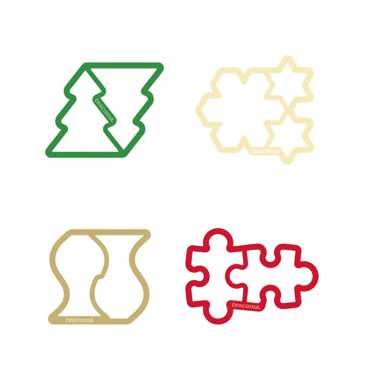 Vykrajovátka bez mezer DELÍCIA, sada 4 ks