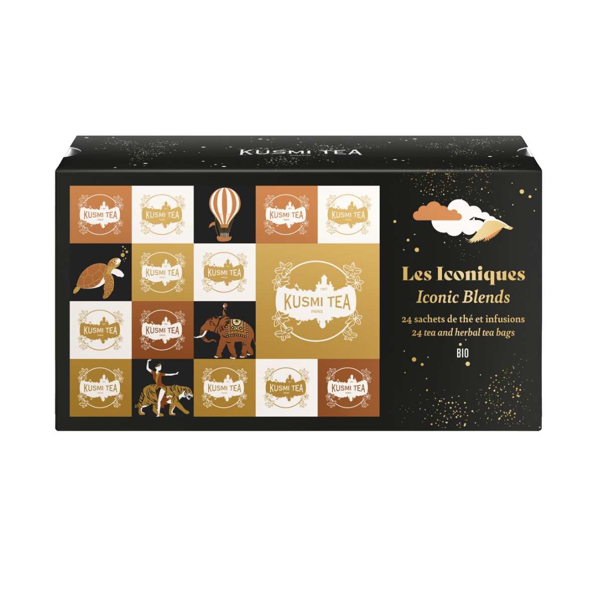Sada čajů ICONIC 2025, 24 mušelínových sáčků, Kusmi Tea