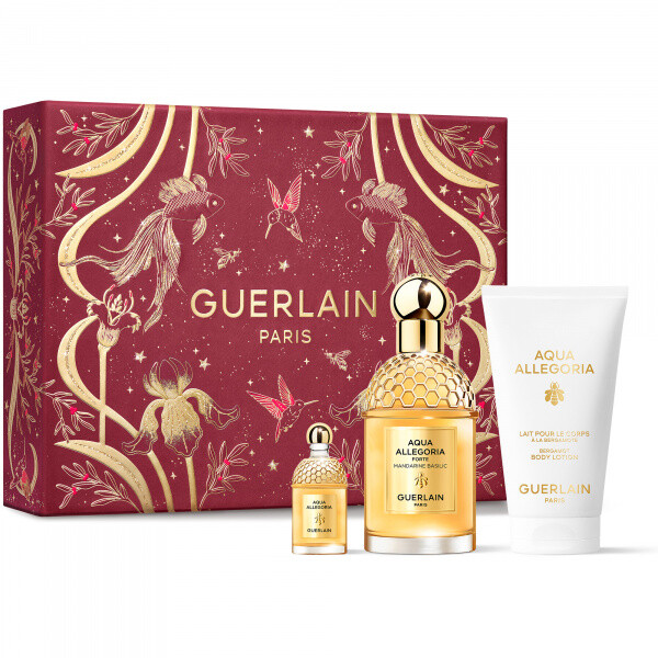 Guerlain Aqua Allegoria  Forte Mandarine Basilic  dárková sada (parfémová voda 75 ml + tělové mléko 75 ml + miniatura 7,5 ml) dámská