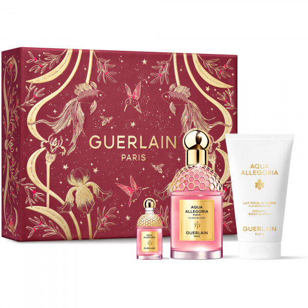 Guerlain Aqua Allegoria Forte Florabloom dárková sada (parfémová voda 75 ml + tělové mléko 75 ml + miniatura 7,5 ml) dámská