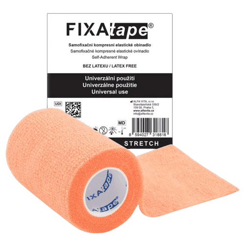 FIXAtape STRETCH samofixační obinadlo 7.5cmx450cm oranžové