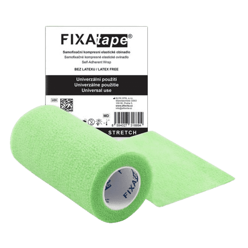 FIXAtape STRETCH samofixační obinadlo 10cmx450cm neonově zelené