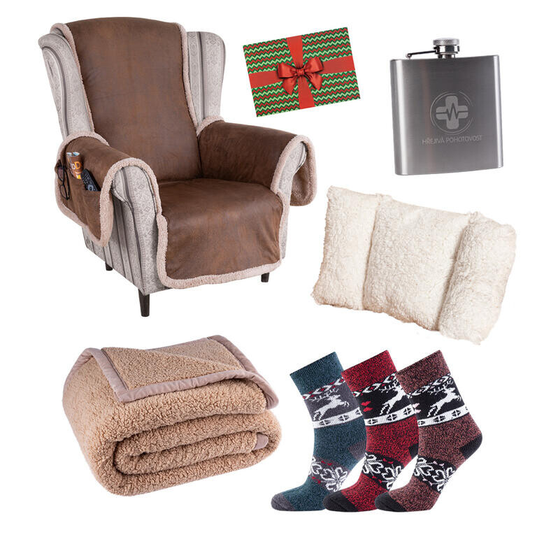 Dárkový balíček HŘEJIVÁ POHOTOVOST PRO MUŽE vel. L ponožky 40-43