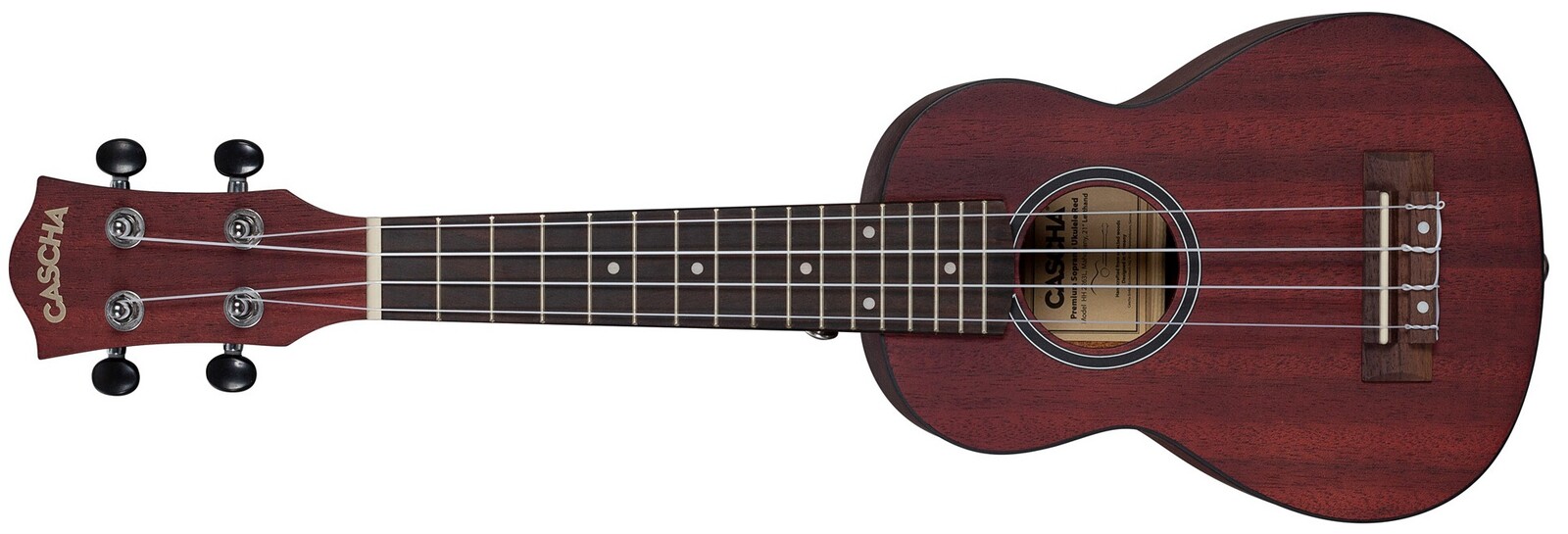 Cascha HH 2263L Soprano Mahogany LH Red