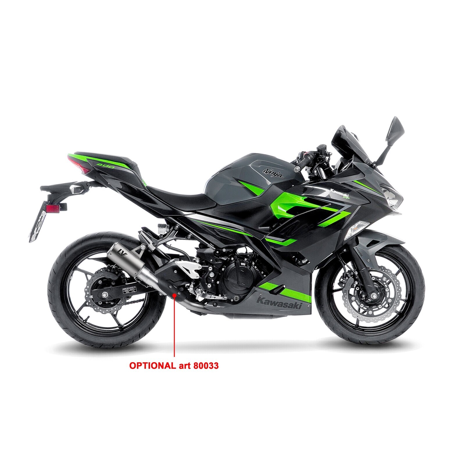 LeoVince 15400STU LV Corsa S Titanium KAWASAKI NINJA 400 (18-23), NINJA 500/SE (24-25), Z 400 (19-23), Z 500/SE (24-25)