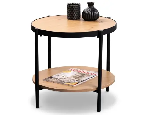 Kulatý stolek Pina, 60 cm, dub artisan