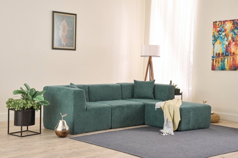 Rohová sedací souprava Raks - Green