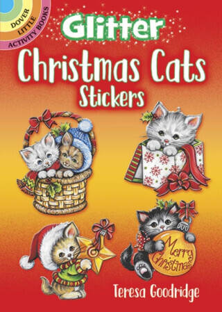 Glitter Christmas Cats Stickers - Teresa Goodridge