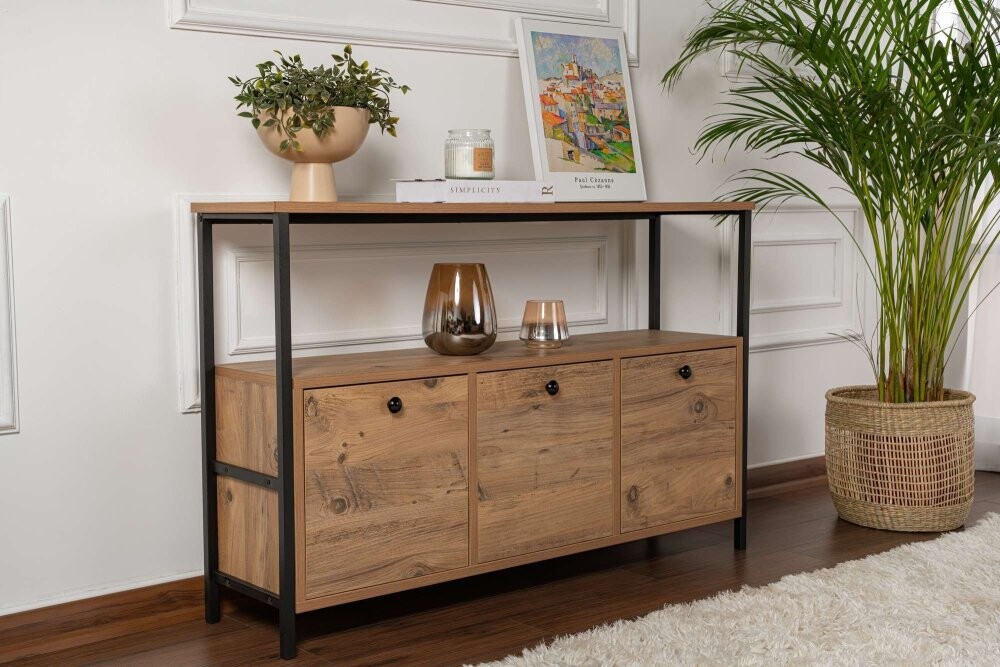 Konzolový stolek Solace - Atlantic Pine, Black