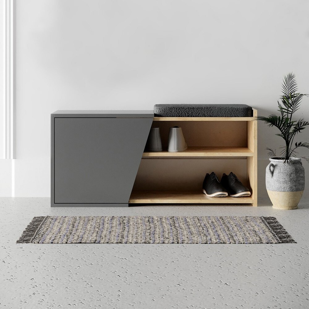 Botník Fiona - Oak, Anthracite