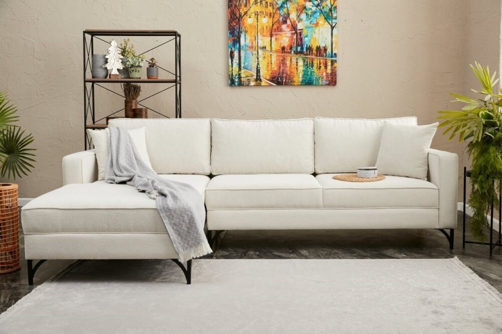 Rohová sedací souprava Berlin Left - Cream, Black