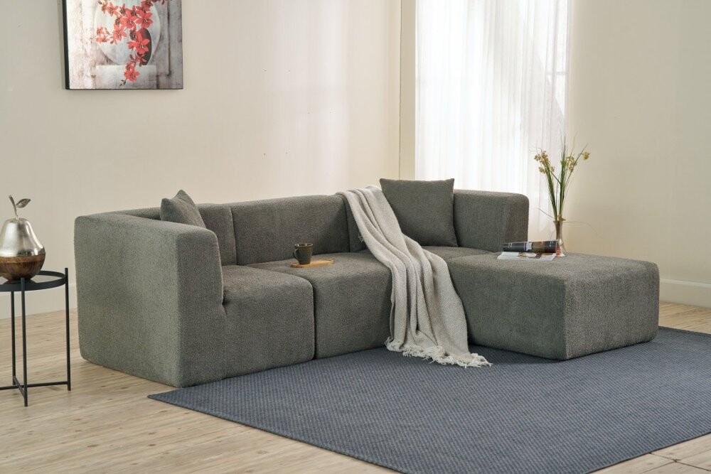 Rohová sedací souprava Raks - Grey