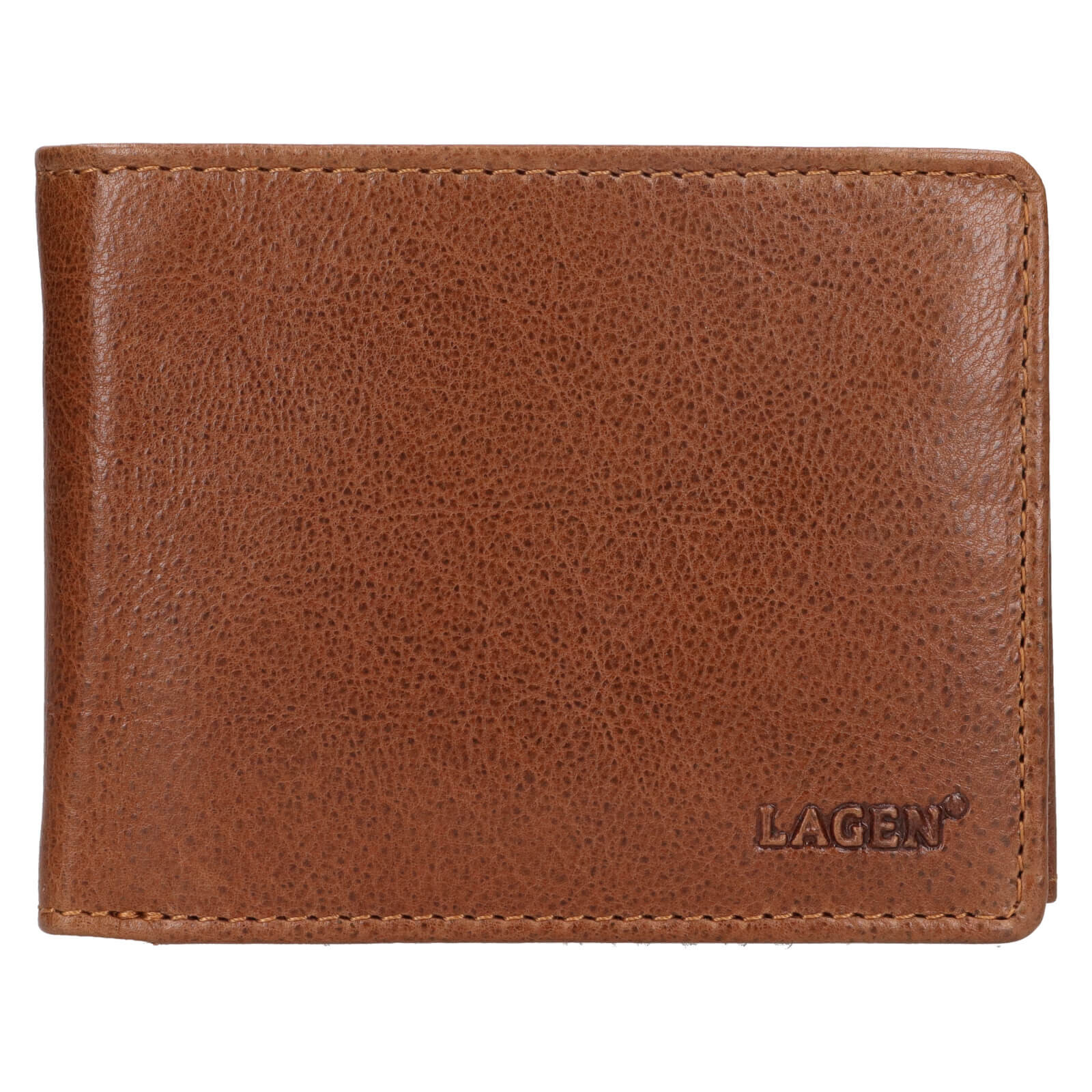 Pánská kožená peněženka Lagen Autom - hnědá