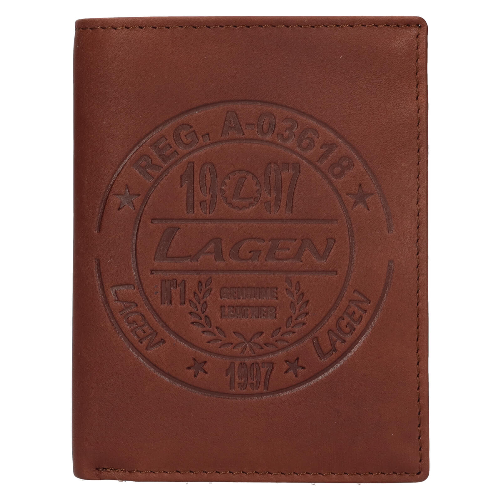 Pánská kožená peněženka Lagen Snori - hnědá