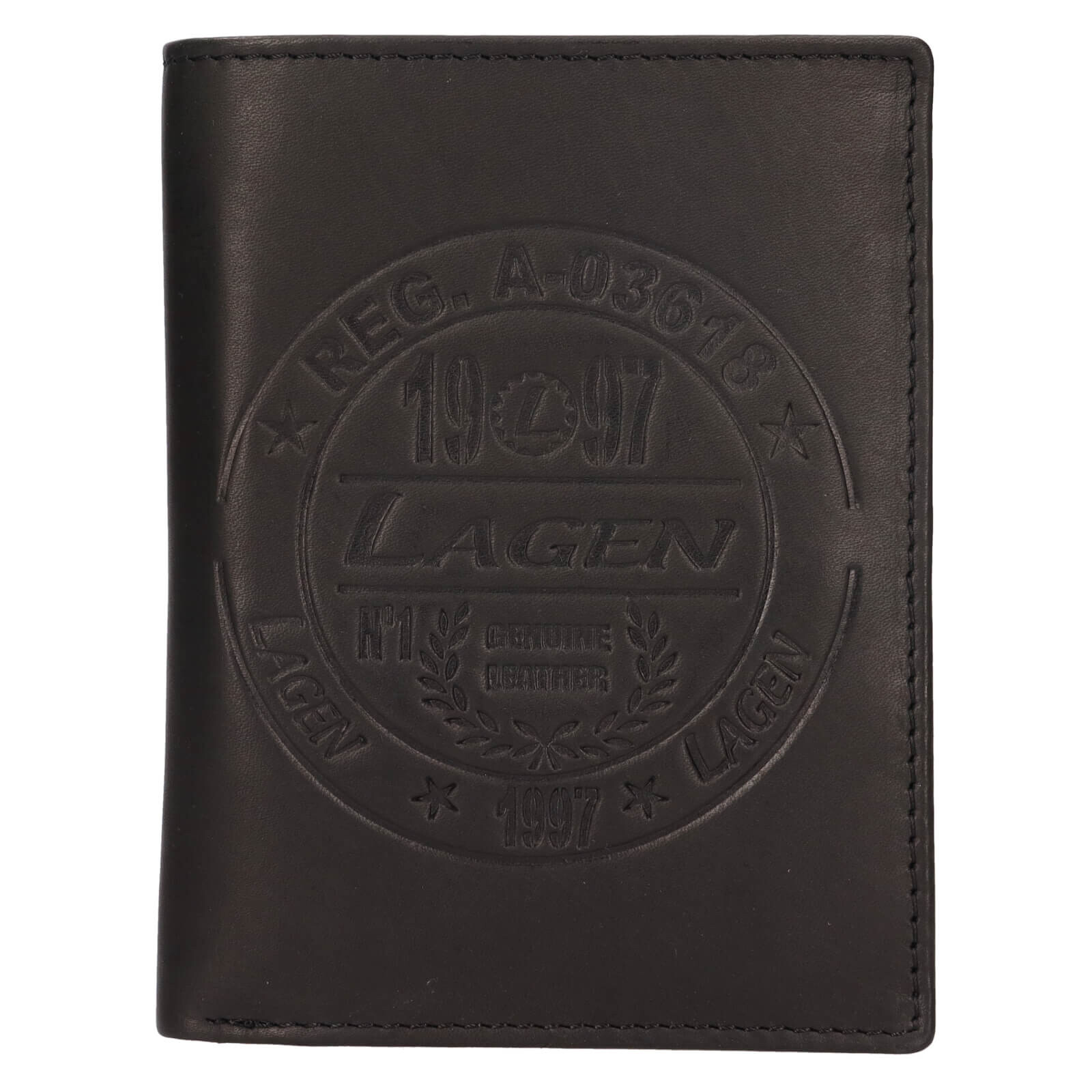 Pánská kožená peněženka Lagen Snori - černá