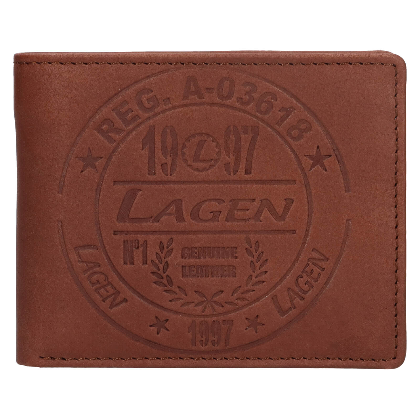 Pánská kožená peněženka Lagen Elías - hnědá