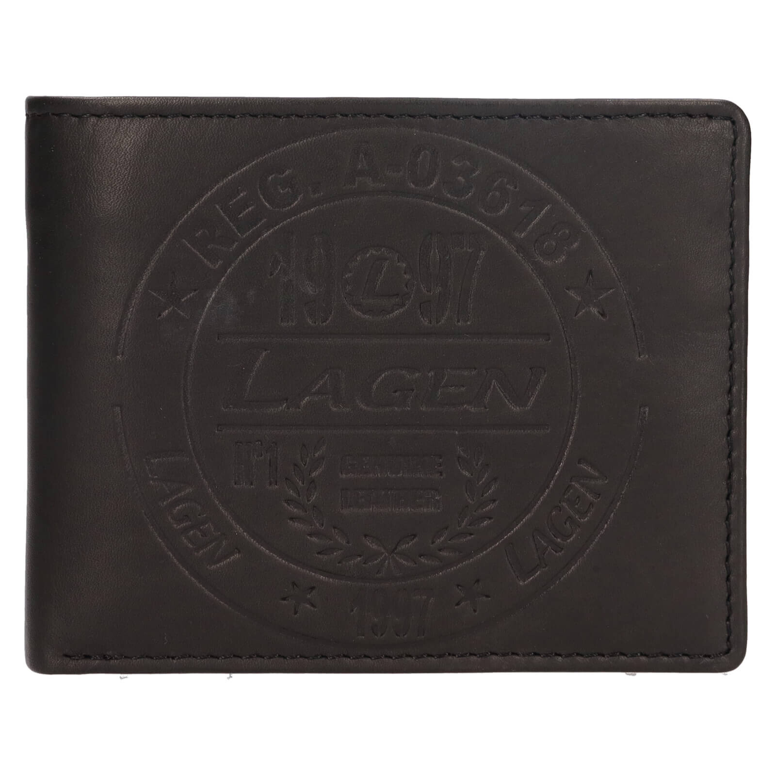 Pánská kožená peněženka Lagen Elías - černá