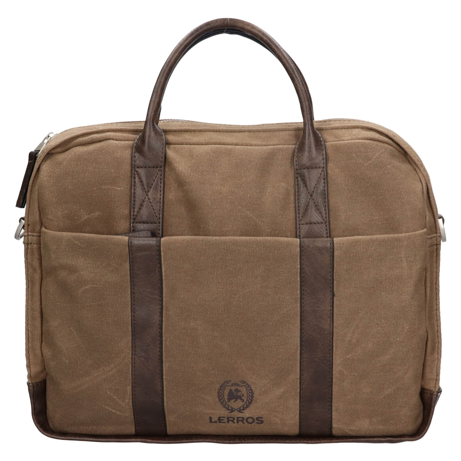 Pánská taška na notebook Lerros Columbus - hnědo-zelená