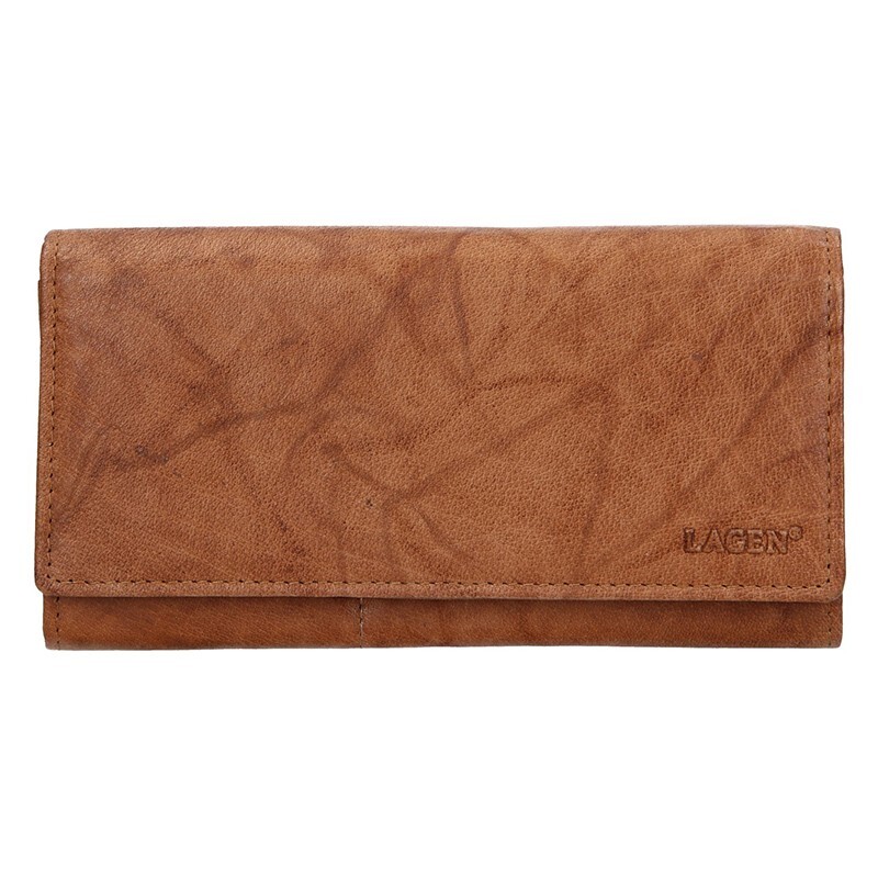 Dámská kožená peněženka Lagen Inge - koňak