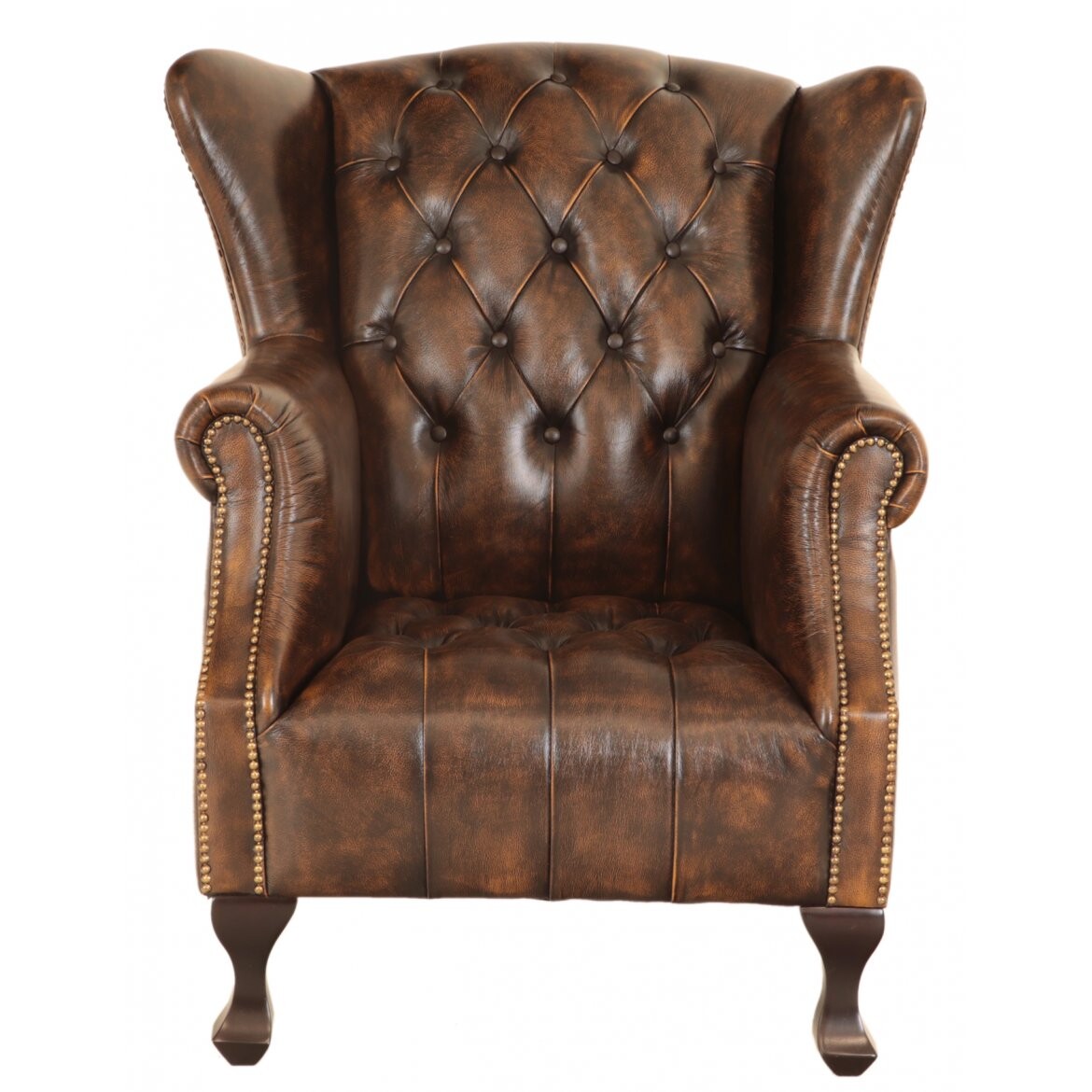 indickynabytek.cz - Křeslo Cardiff z pravé hovězí kůže Whisky