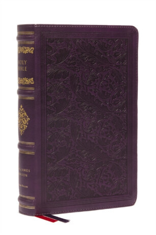 KJV Large Print Reference Bible, Purple Leathersoft, Red Letter, Comfort Print (Sovereign Collection) - Thomas Nelson