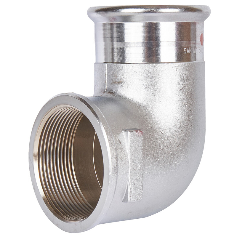 Koleno 90° lisovací Sanha Therm 24090G 22 mm × 3/4