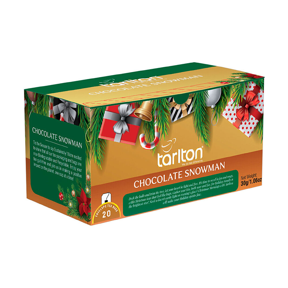 TARLTON Christmas chocolate snowman černý čaj 20 sáčků