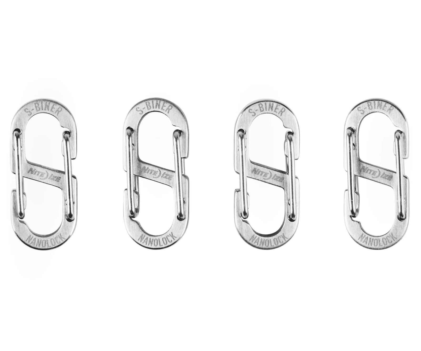 Karabina na klíče 4ks nerez S-biner Nanolock