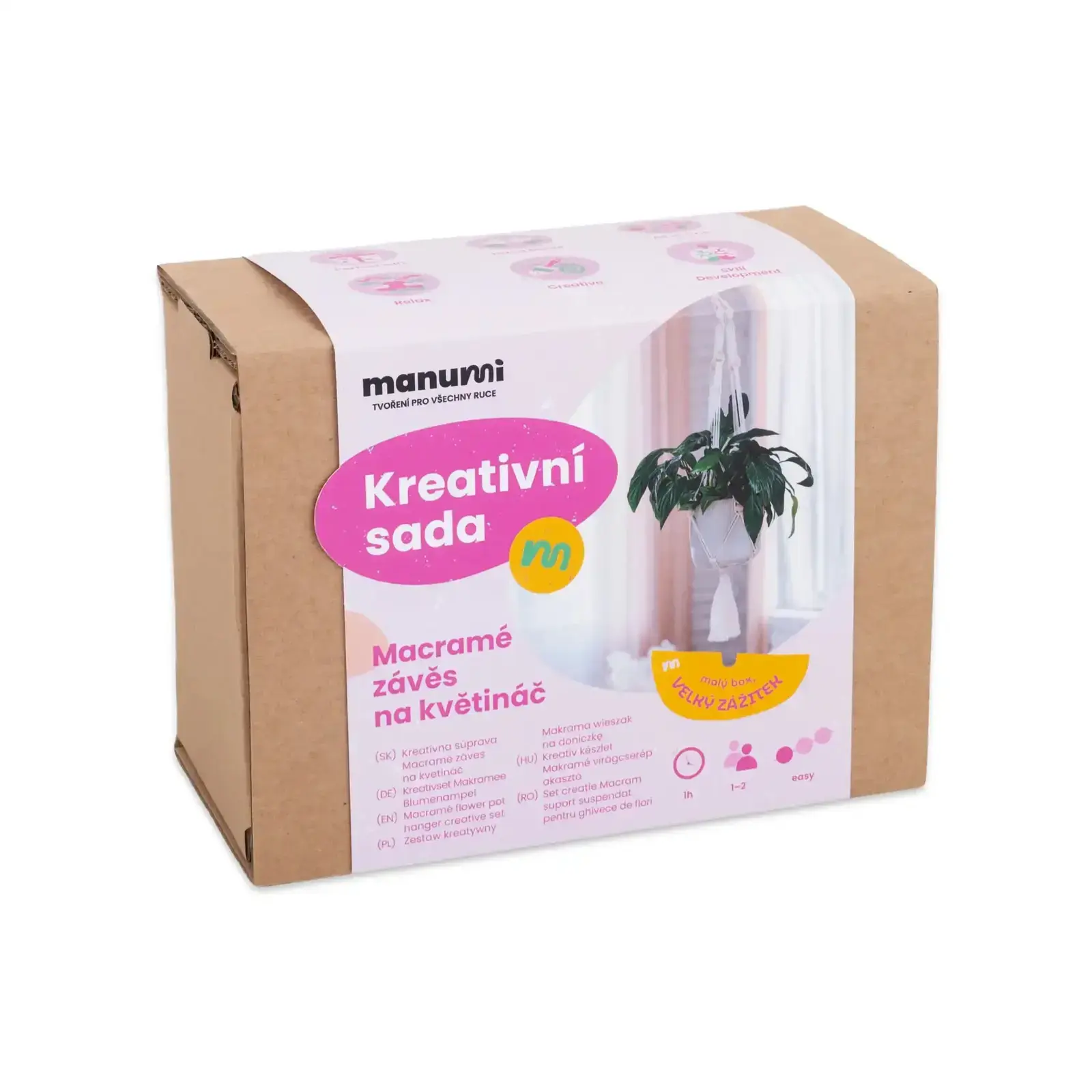 Kreativní sada na výrobu macramé závěsu na květináč