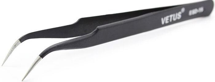 Pinzeta ESD-15 nerezová antimagnetická zahnutá, l=135mm