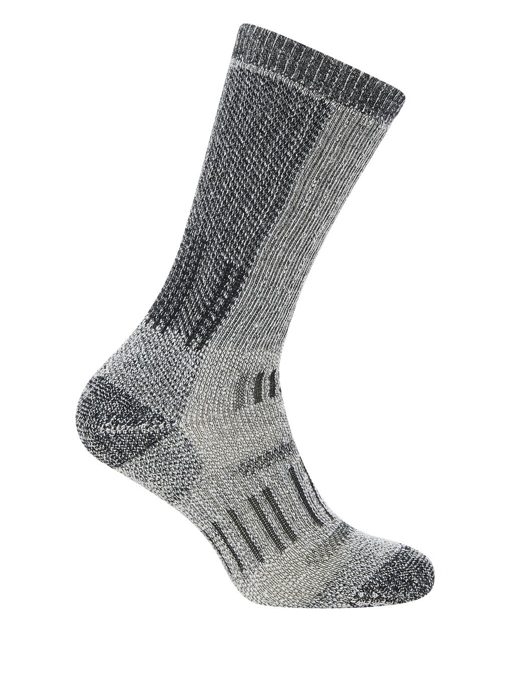 ICEBREAKER Mens Hike+ Mountaineer Mid Calf, Jet Heather/Black velikost: 44,5-46,5 (L)