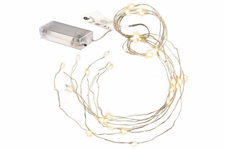 Nexos 60384 sada 2 ks světelný déšť - 48 LED teplá bílá, 8 stříbrných drátů po 6 LED na baterie