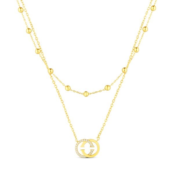 Náhrdelník se syntetickými kameny 676-488-410027-0000