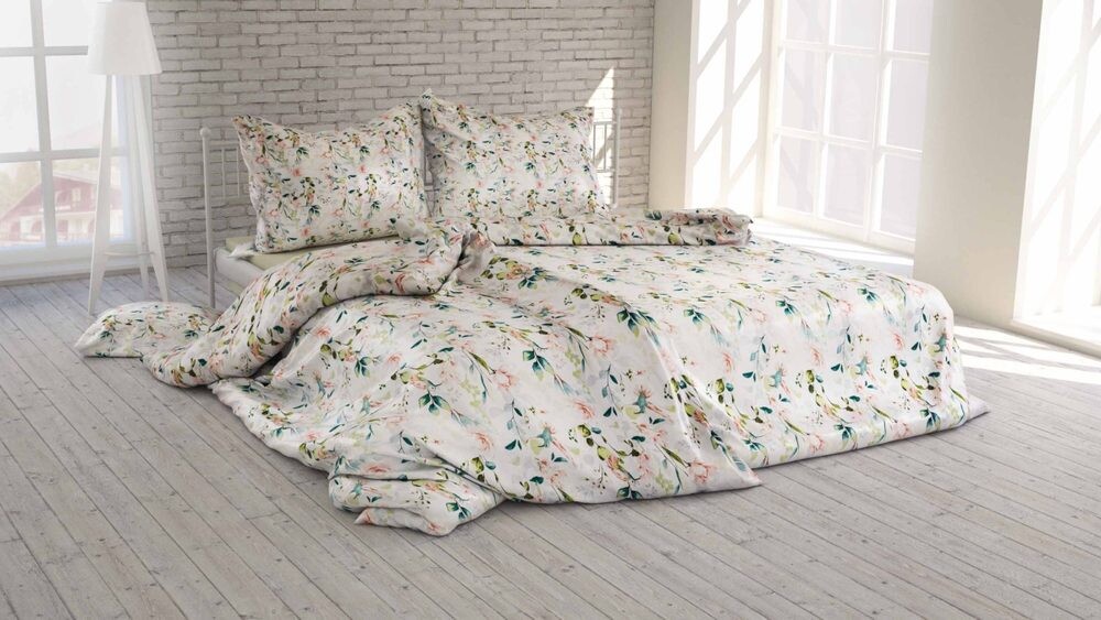 Polášek Bavlněné povlečení RŮŽOVÉ KVĚTINY - 140 x 200 cm / 70 x 90 cm