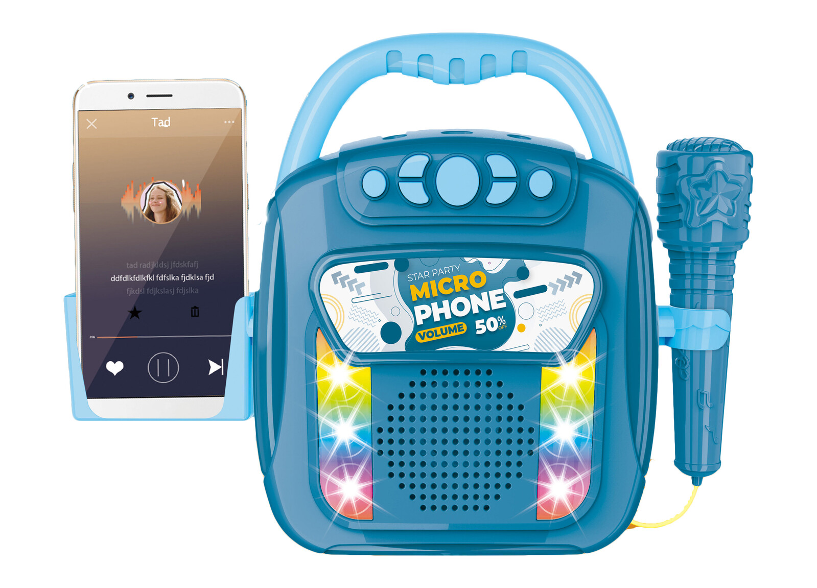 Hudební box s mikrofonem a bluetooth 28cm