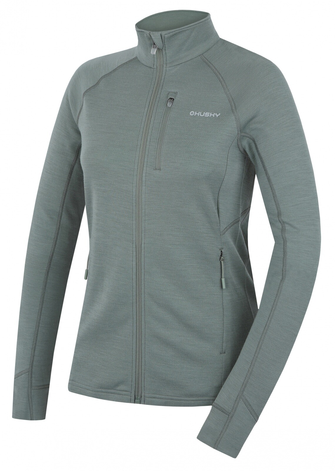 Husky Dámská mikina z merino vlny Alou L faded green Velikost: L