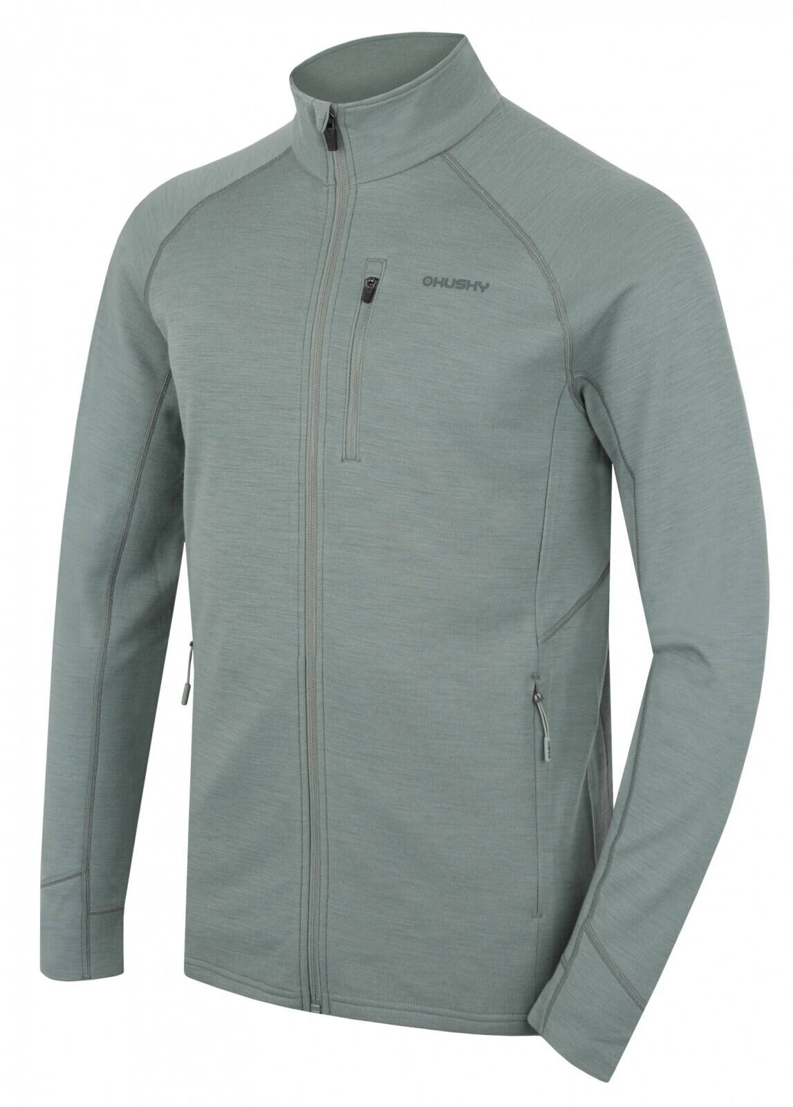 Husky Pánská mikina z merino vlny Alou M faded green Velikost: L