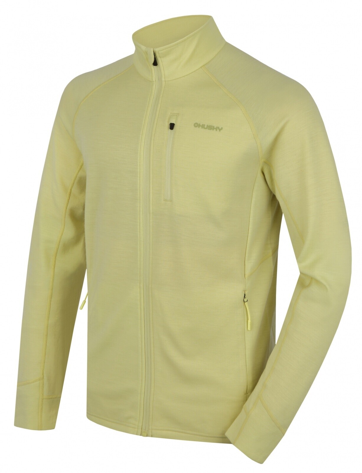 Husky Pánská mikina z merino vlny Alou M bright green Velikost: L