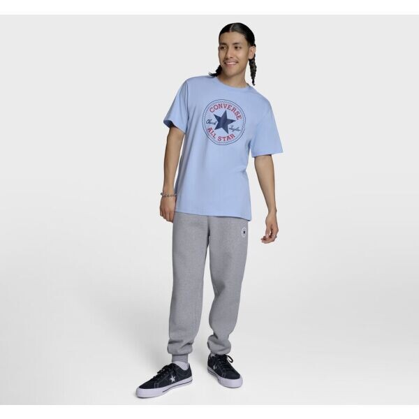 Converse CHUCK PATCH TEE Pánské tričko, světle modrá, velikost