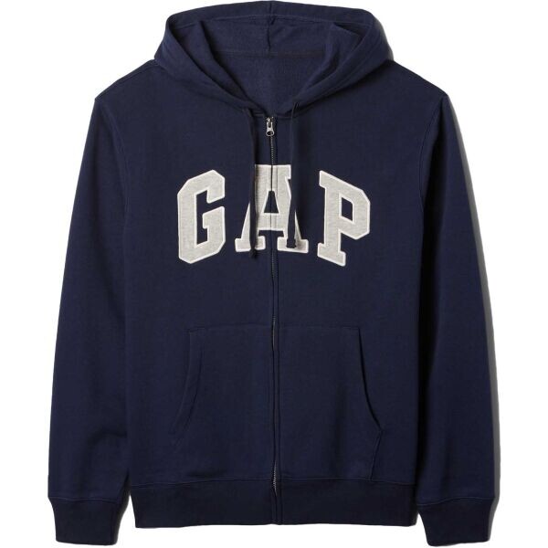 GAP LOGO FLEECE ZIP Pánská mikina, tmavě modrá, velikost