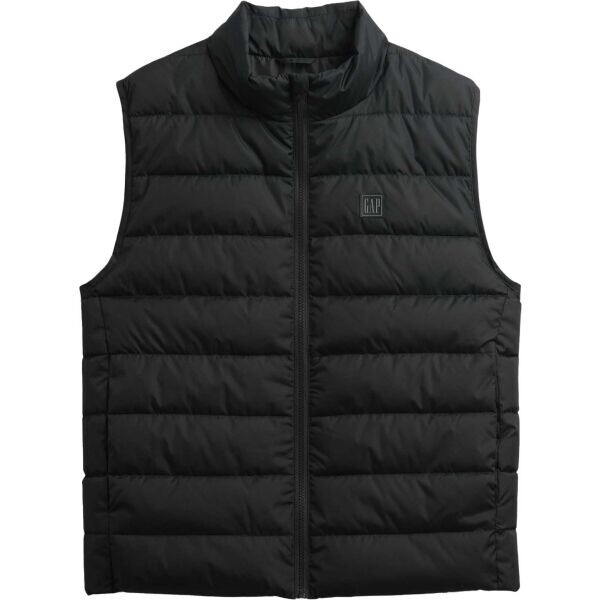 GAP V-FRCH LOGO LTWT PUFFER Pánská vesta, černá, velikost