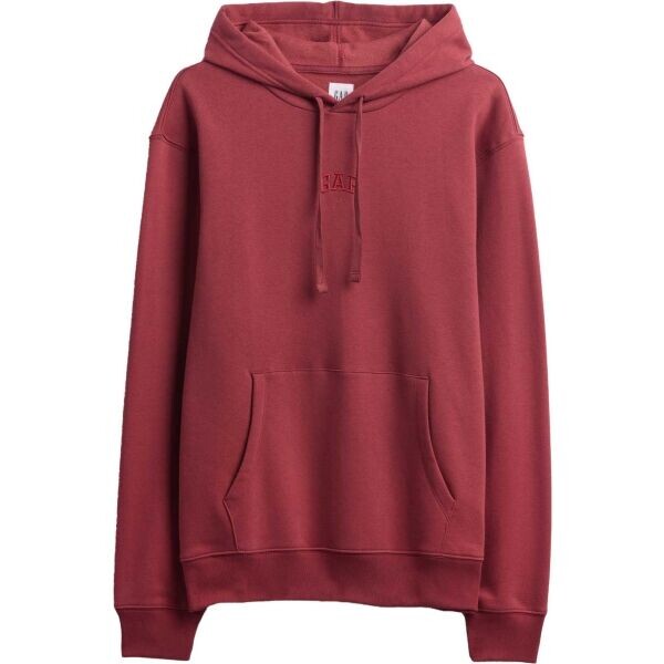 GAP V-FRCH TONAL MINI LOGO RELAXED PO HD Pánská mikina s kapucí, červená, velikost