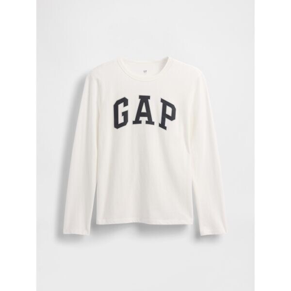 GAP V-FRCH LS LOGO TEE Dětské tričko, bílá, velikost