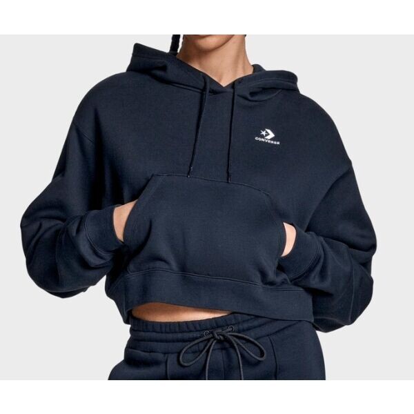 Converse STAR CHEVRON HOODIE Dámská mikina, černá, velikost