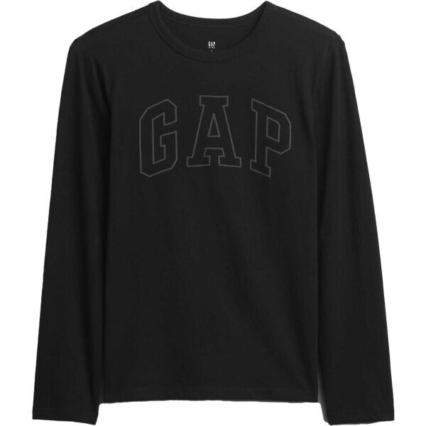 GAP V-FRCH LS LOGO TEE Dětské tričko, černá, velikost