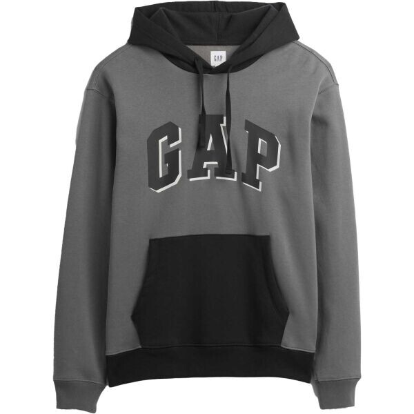 GAP V-HERITAGE LOGO PO SNL - COLORBLOCK Pánská volnočasová mikina, šedá, velikost