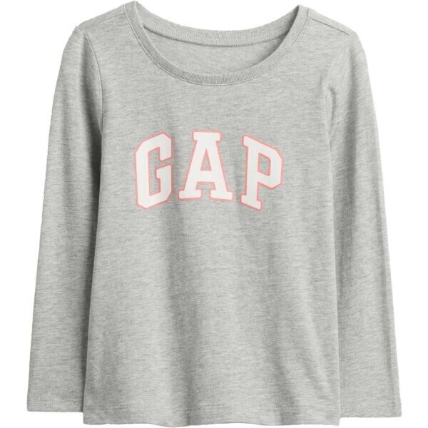 GAP V-FRCH LS LOGO TEE Dětské tričko, šedá, velikost 2Y